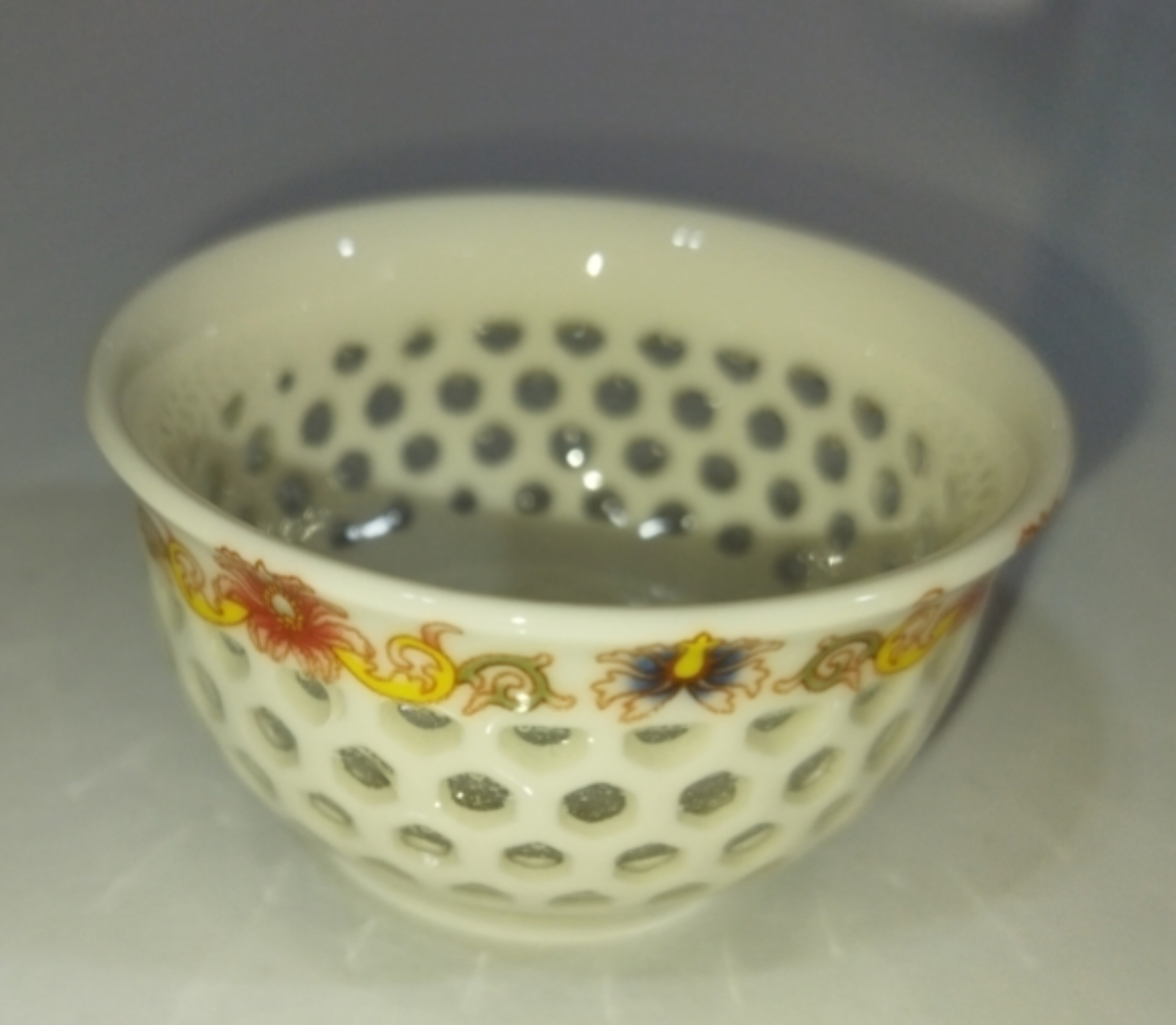 پیک سرو چای کامبوچای چینی نارنجی و آبی